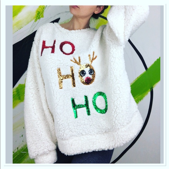ho ho ho sequin sweater